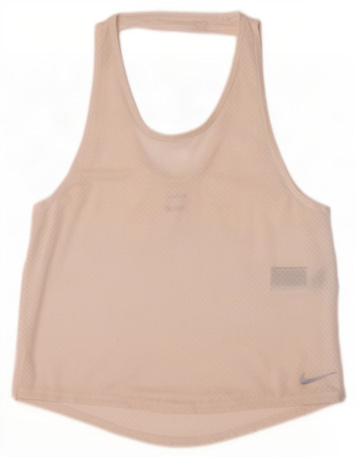 Γυναικείο φανελάκι Nike Dri Fit UK 12 Medium Off White Πολυεστέρας