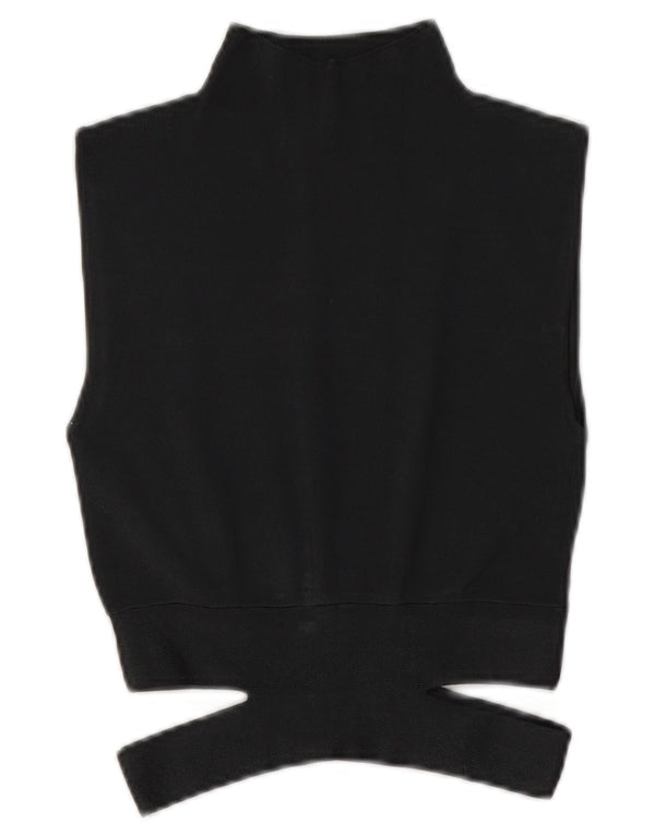 Zara Γυναικείο Αμάνικο πλεκτό τοπ UK 10 Small Grey