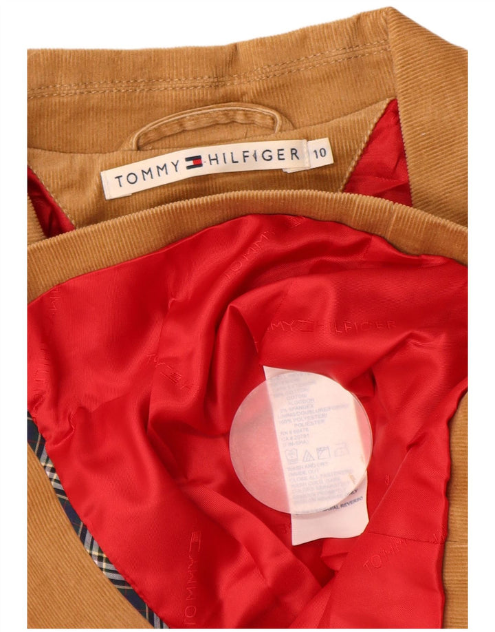 Tommy Hilfiger Γυναικείο Μπουφάν με 3 κουμπιά κοτλέ σακάκι US 10 Μεγάλο Μπεζ