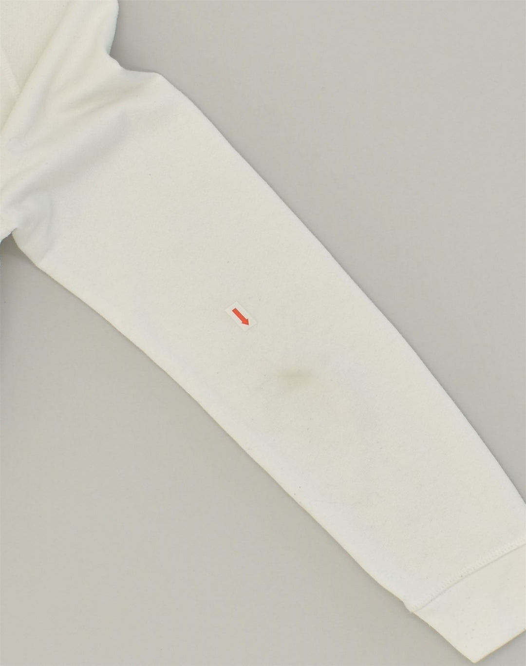 LEVI'S Womens Graphic Sweatshirt Jumper UK 6 XS White Cotton | Vintage Levi's | Thrift | Second-Hand Levi's | Used Clothing | Messina Hembry 