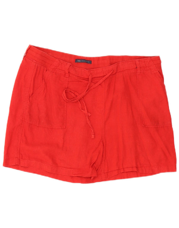 Marks & Spencer Γυναικεία Casual Σορτς UK 16 Large W38 Red Len