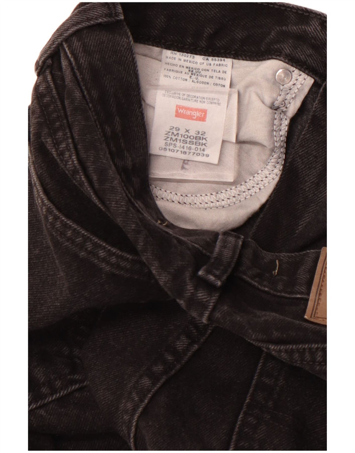 Ανδρικό τζιν ίσιο WRANGLER W29 L27 Μαύρο βαμβακερό