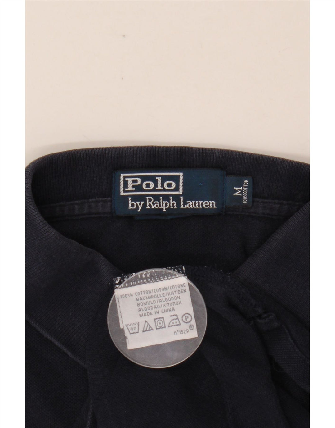 POLO RALPH LAUREN Ανδρικό πουκάμισο πόλο μεσαίο μπλε βαμβακερό