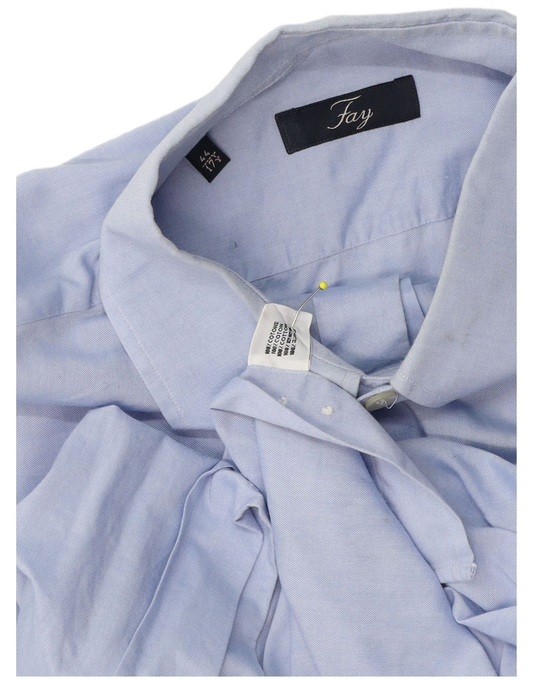 Ανδρικό πουκάμισο Fay Size 44 17 1/2 XL Blue Cotton