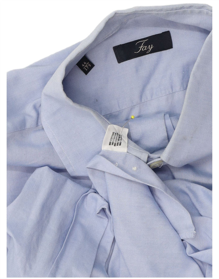 Ανδρικό πουκάμισο Fay Size 44 17 1/2 XL Blue Cotton
