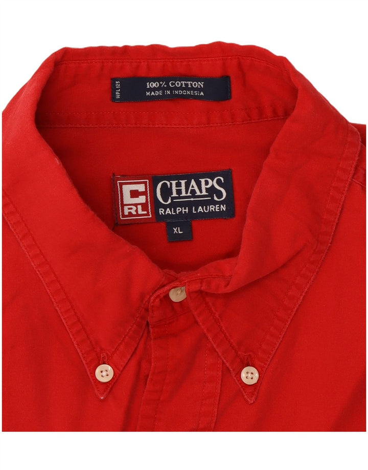 Chaps Ralph Lauren Ανδρικό πουκάμισο XL Κόκκινο βαμβακερό