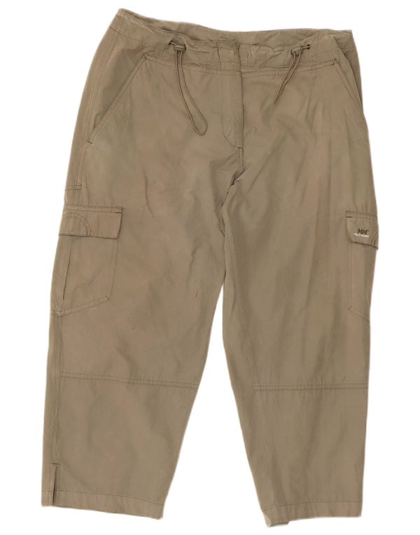 HELLY HANSEN Womens Loose Fit Cargo Trousers UK 14 Large W34 L22 Green