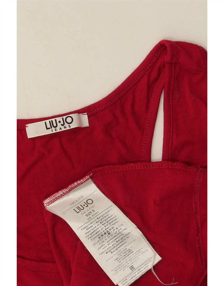 Liu Jo Γυναικείο Γραφικό Γιλέκο Τοπ UK 10 Small Red Viscose