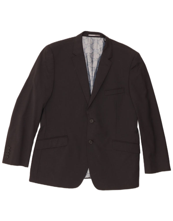Ted Baker Ανδρικό σακάκι με 2 κουμπιά σακάκι UK 42 XL μαύρο μαλλί