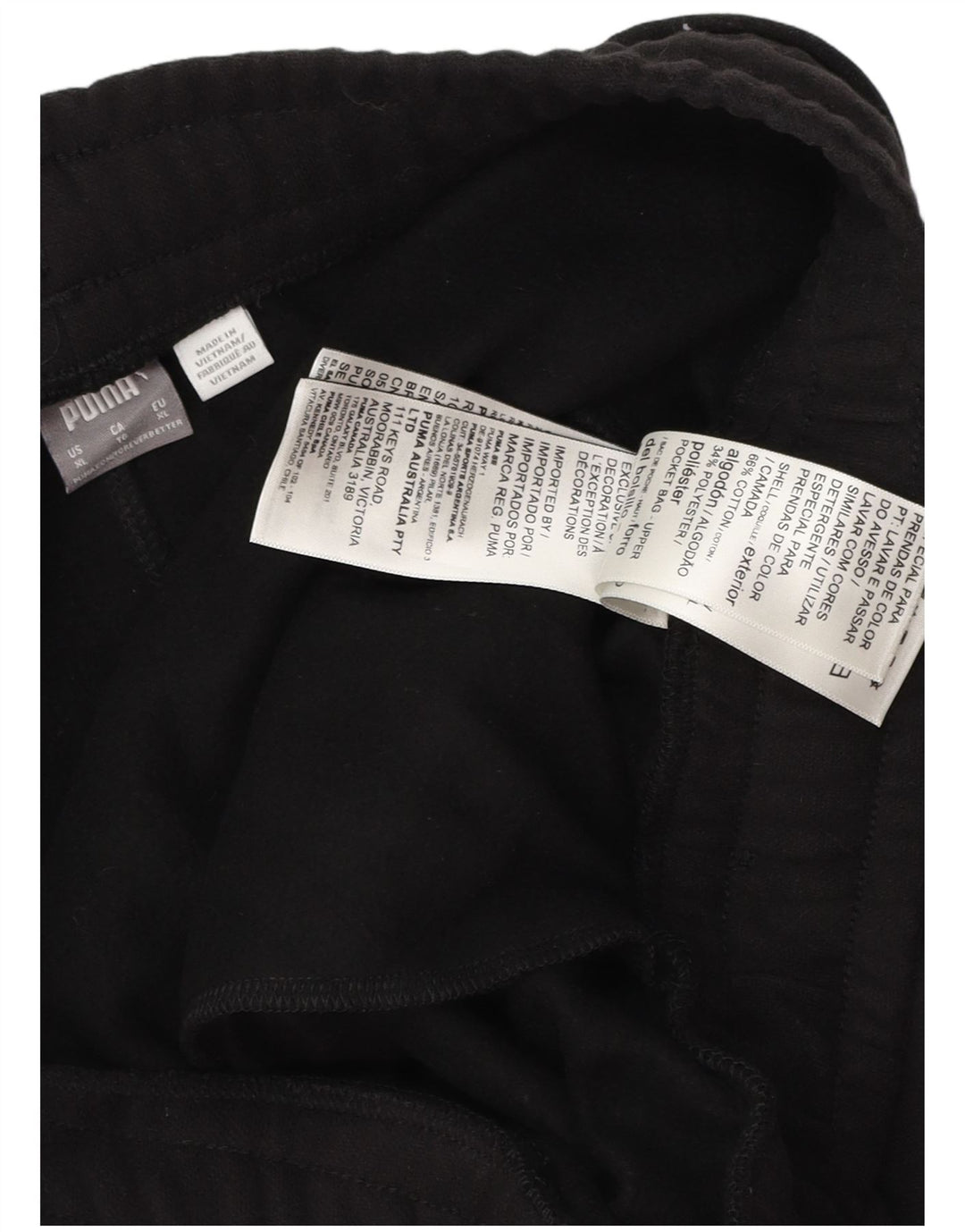 Γυναικεία φόρμα PUMA Παντελόνι Joggers UK 18 XL Μαύρο βαμβακερό