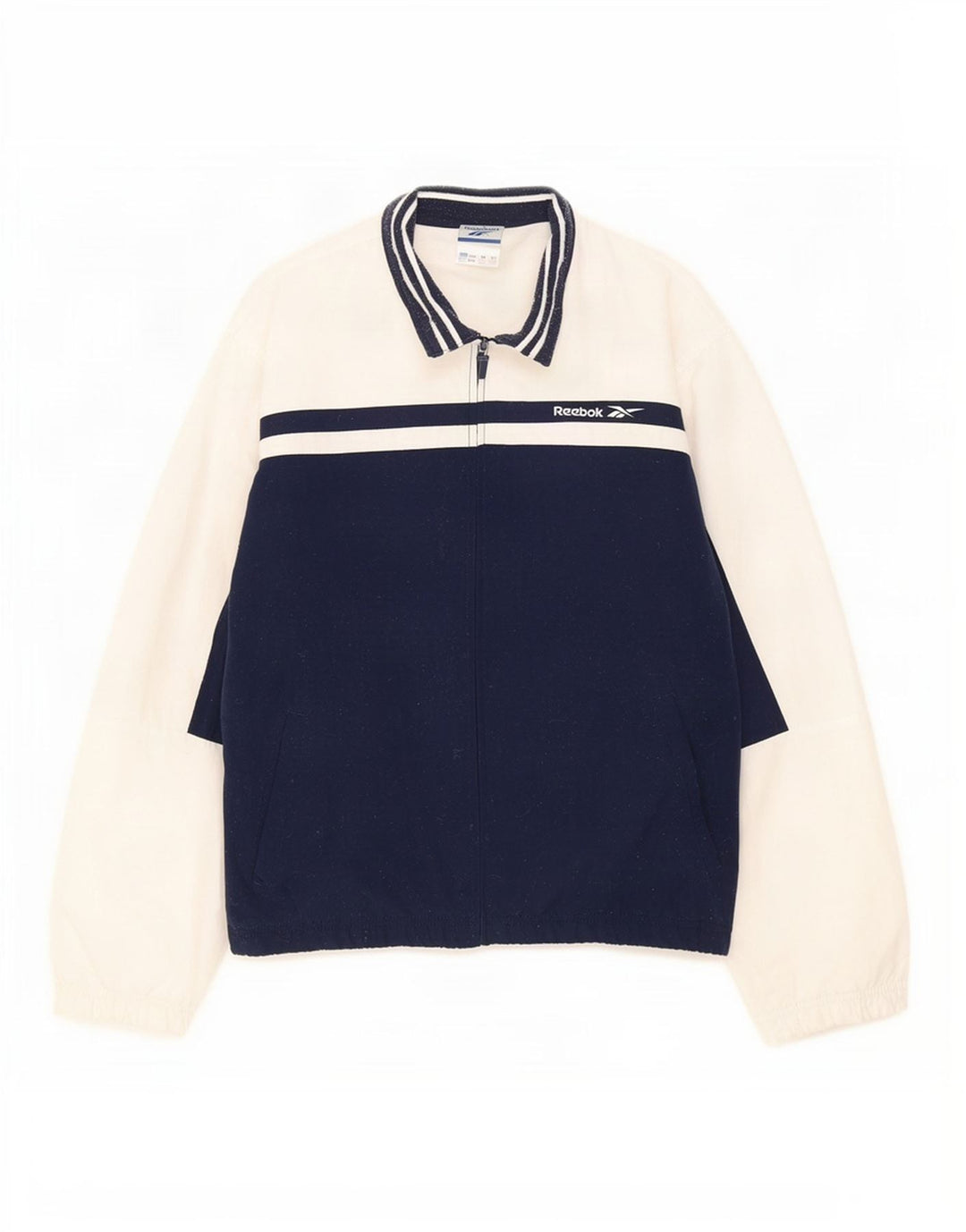 Γυναικεία αθλητική φόρμα Reebok Top Jacket UK 12 Medium Navy Blue Colourblock