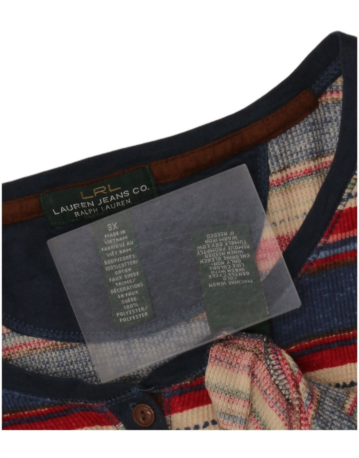 RALPH LAUREN Γυναικείο φόρεμα μέσης UK 22 3XL πολύχρωμο ριγέ