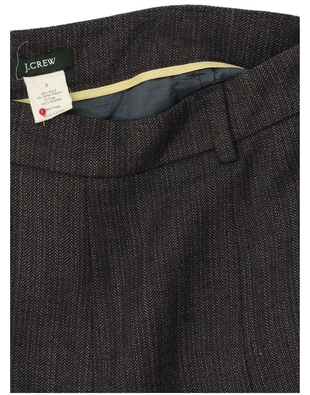 Γυναικεία φούστα J. Crew A-Line US 2 XS W28 Γκρι μαλλί ψαροκόκαλο