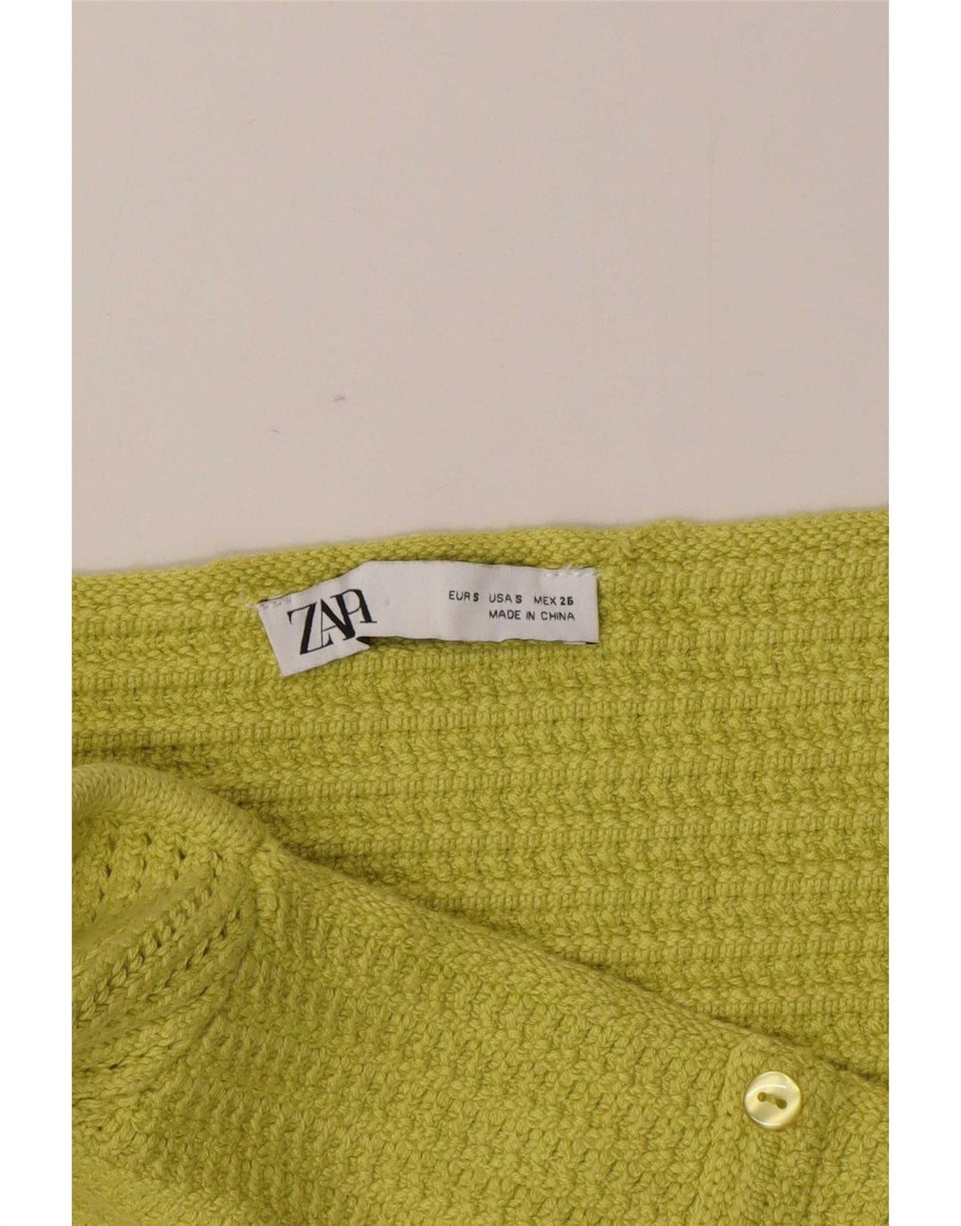 Zara Γυναικείο Knit Crop Top UK 8 Small Green