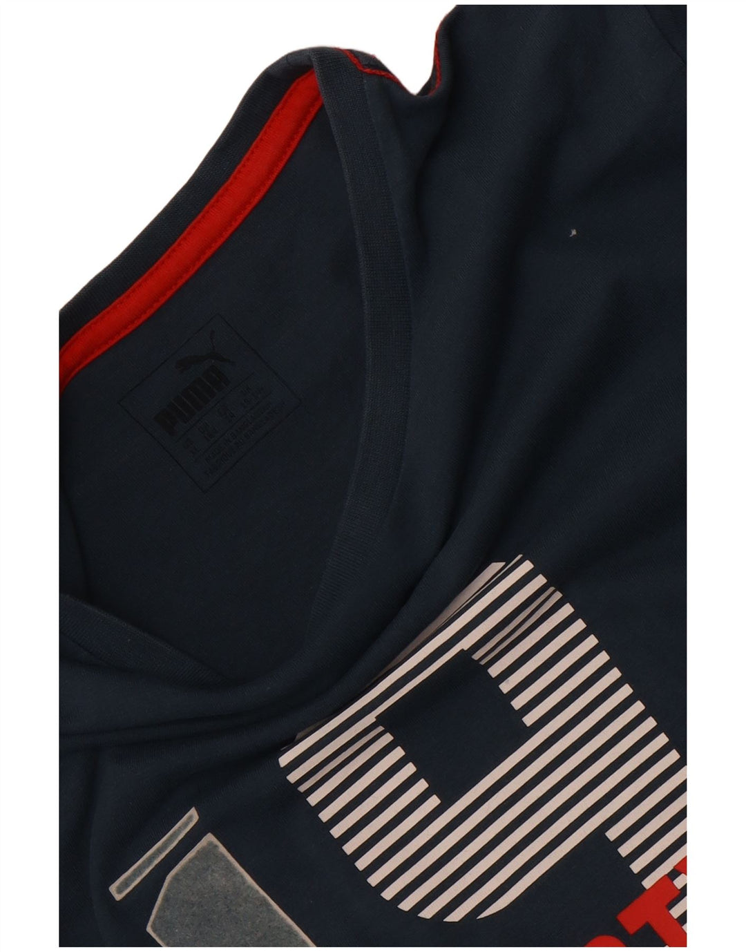 Puma Boys Graphic T-Shirt Top 13-14 Years Navy Blue
