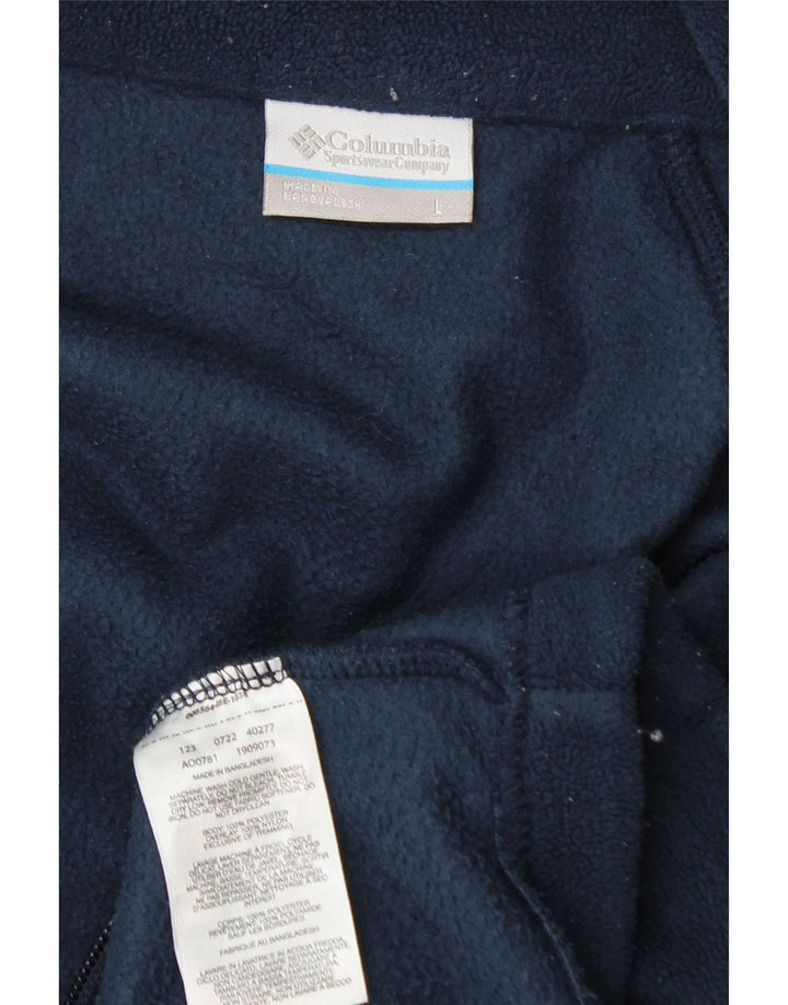 Columbia Ανδρικό Fleece Jacket UK 40 Large Navy Blue Polyester