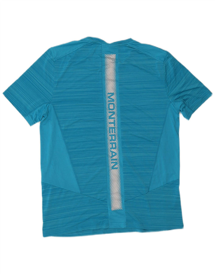 Ανδρικό γραφικό μπλουζάκι Monterrain Top μεσαίο μπλε ριγέ πολυεστέρα