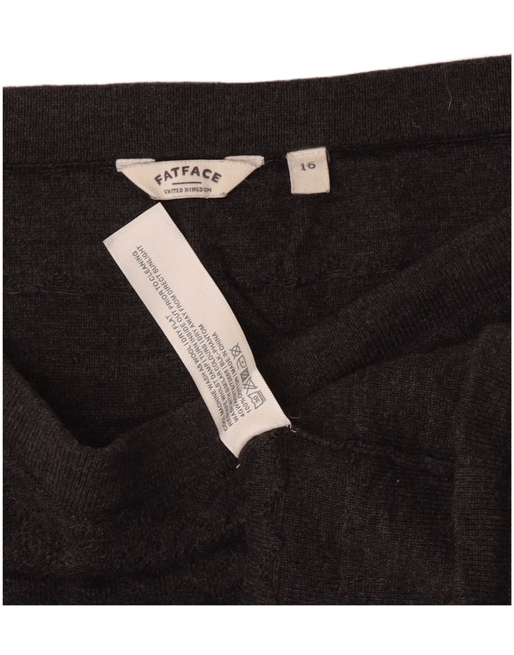 Fat Face Γυναικεία ψηλόμεση μίνι φούστα UK 16 μεγάλη W30 γκρι βαμβακερή κλασική