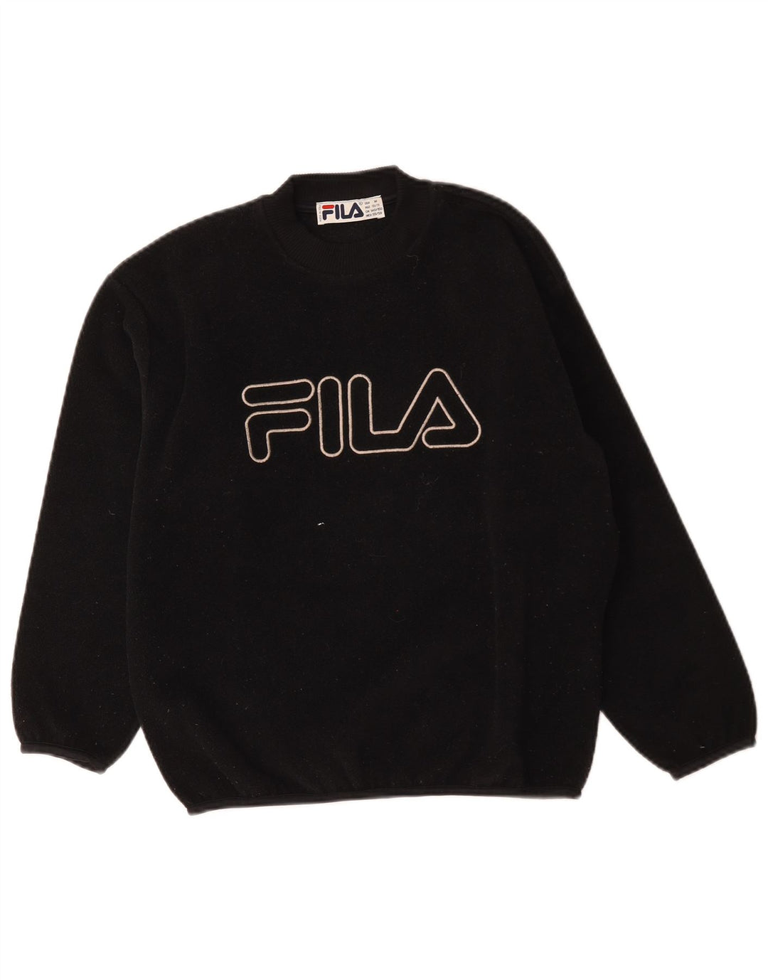 Fila Boys Graphic Fleece Jumper 10-11 Years Black Polyester