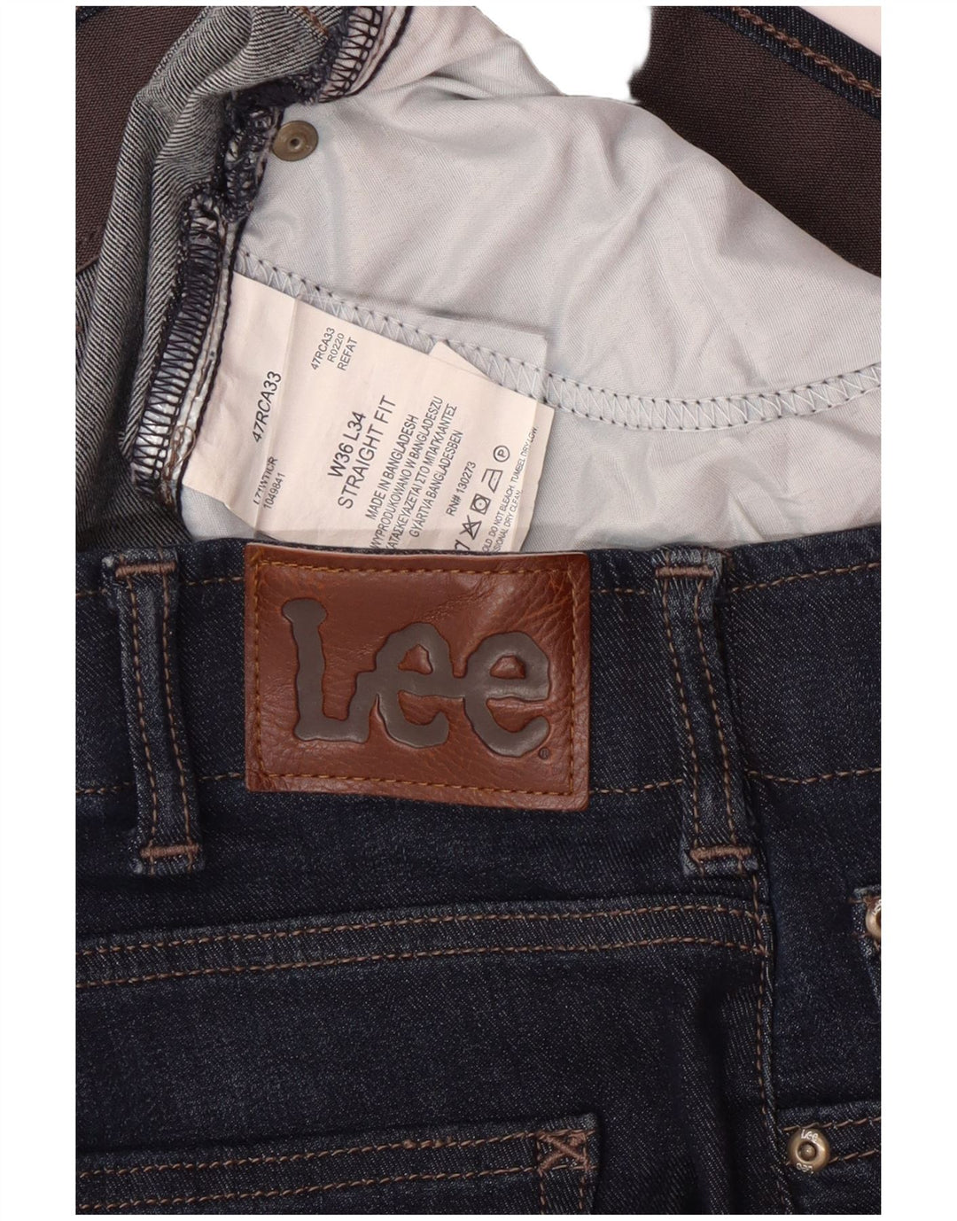 Lee Mens Extreme Motion Tapered Straight Jeans W36 L34 Navy Blue Cotton