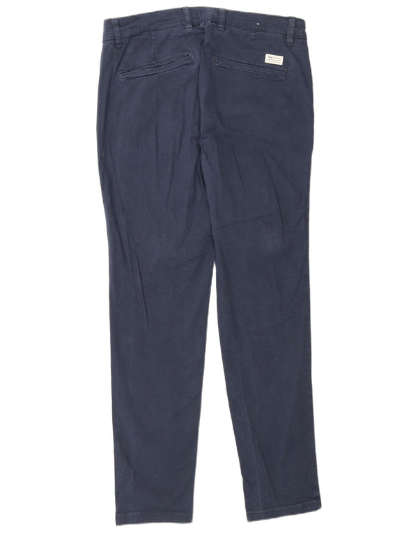 Zara Ανδρικό παντελόνι Chino Slim EU 42 Large W32 L29 Navy Blue Cotton