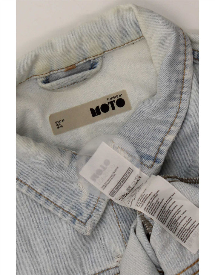 Topshop Γυναικείο Τζιν Μπουφάν UK 10 Small Blue Cotton