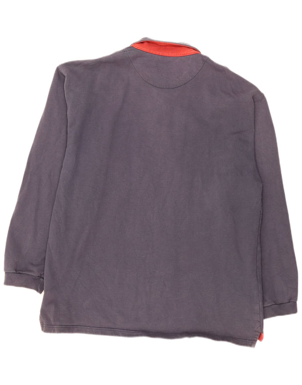 FAT FACE Ανδρικό μακρυμάνικο μπλουζάκι πόλο XL Navy Blue βαμβακερό