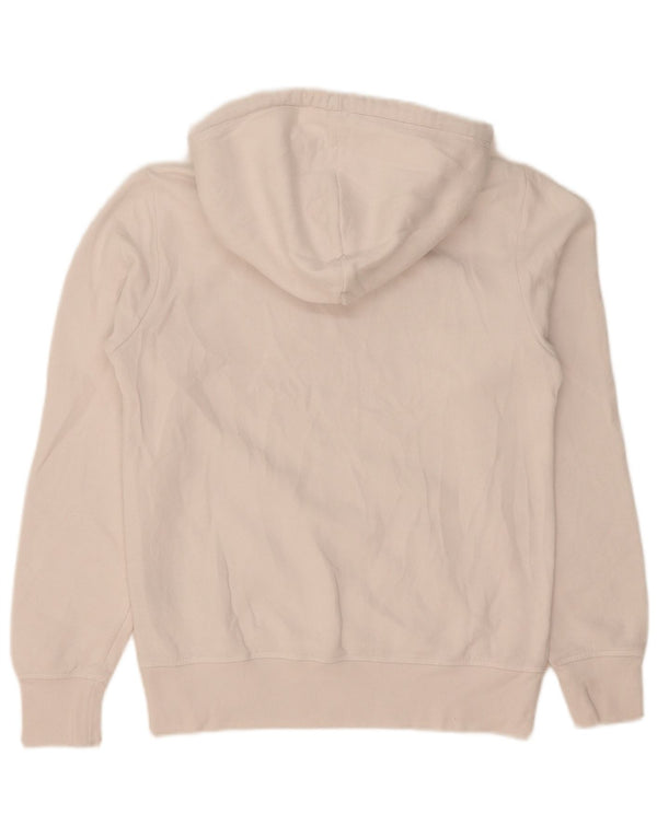 Champion Womens Graphic Hoodie Jumper UK 10 Small White Cotton