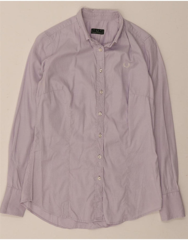 FRED PERRY Womens Shirt UK 10 Small Purple Cotton Vintage Fred Perry and Second-Hand Fred Perry from Messina Hembry 