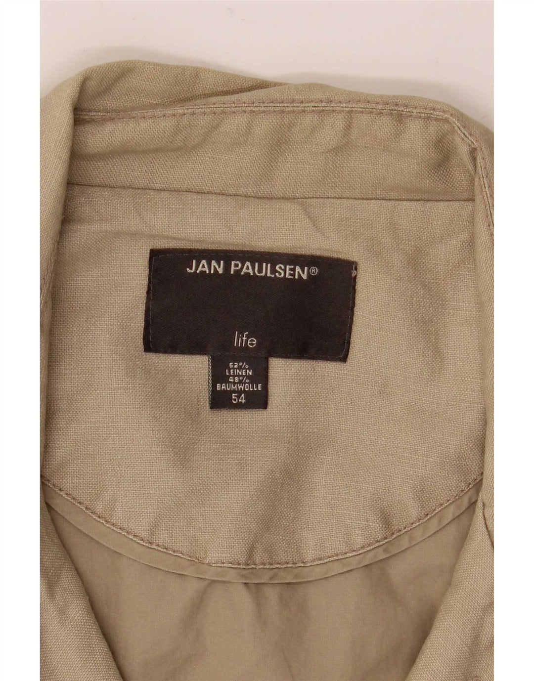 Jan Paulsen Ανδρικό Στρατιωτικό Μπουφάν EU 54 2XL Μπεζ Λινό