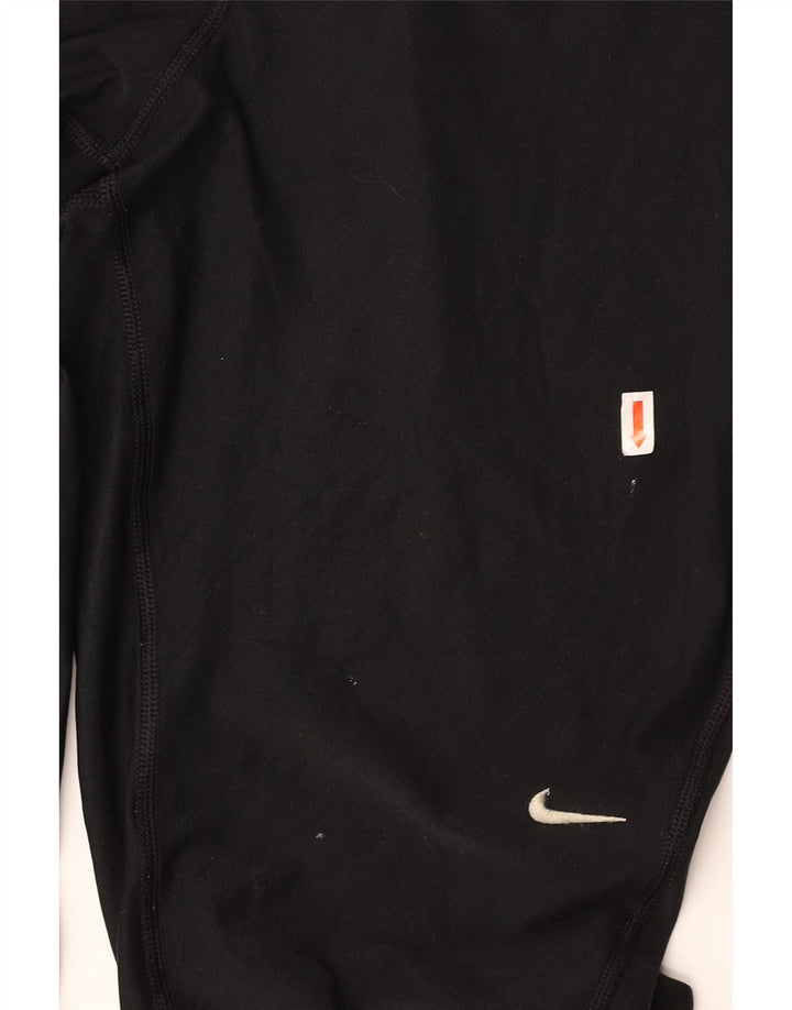 NIKE Womens Dri Fit Leggings UK 14 Large  Black Polyester