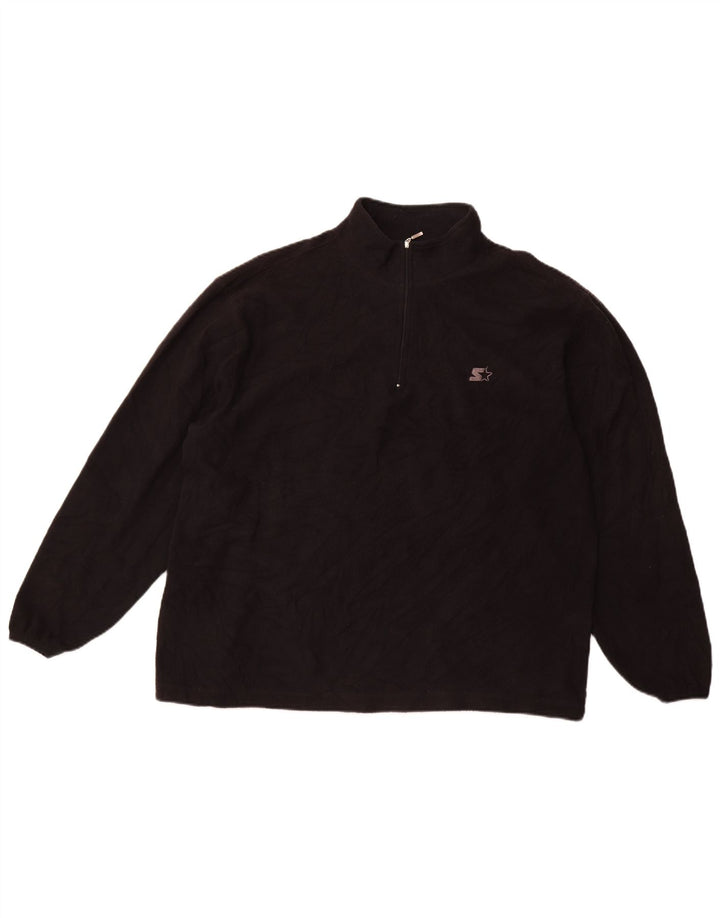 STARTER Ανδρικό φερμουάρ Fleece Jumper Μαύρο Αθλητικό από Πολυεστέρα