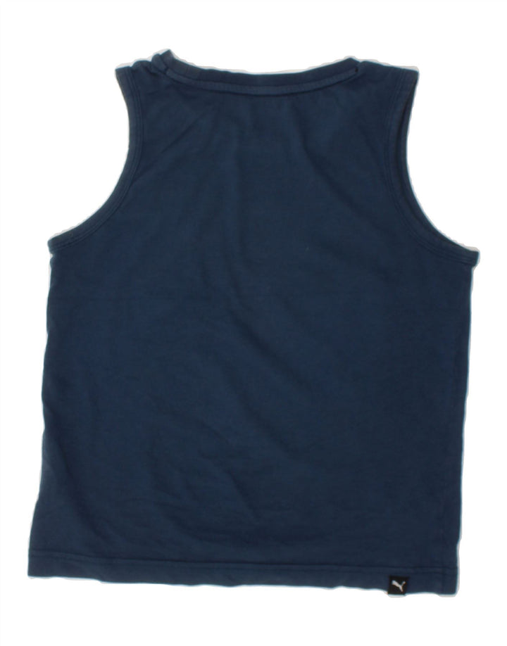 PUMA Boys Graphic Vest Top 7-8 Years  Navy Blue Cotton Vintage Puma and Second-Hand Puma from Messina Hembry 