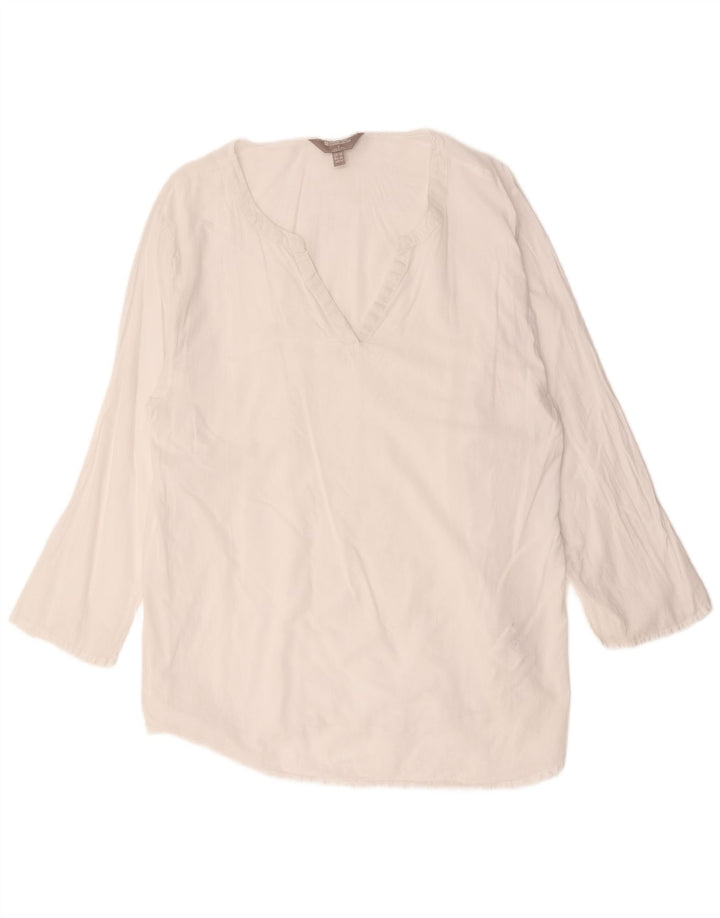 Mountain Warehouse Γυναικείο πουλόβερ πουκάμισο UK 18 XL Λευκό βαμβακερό