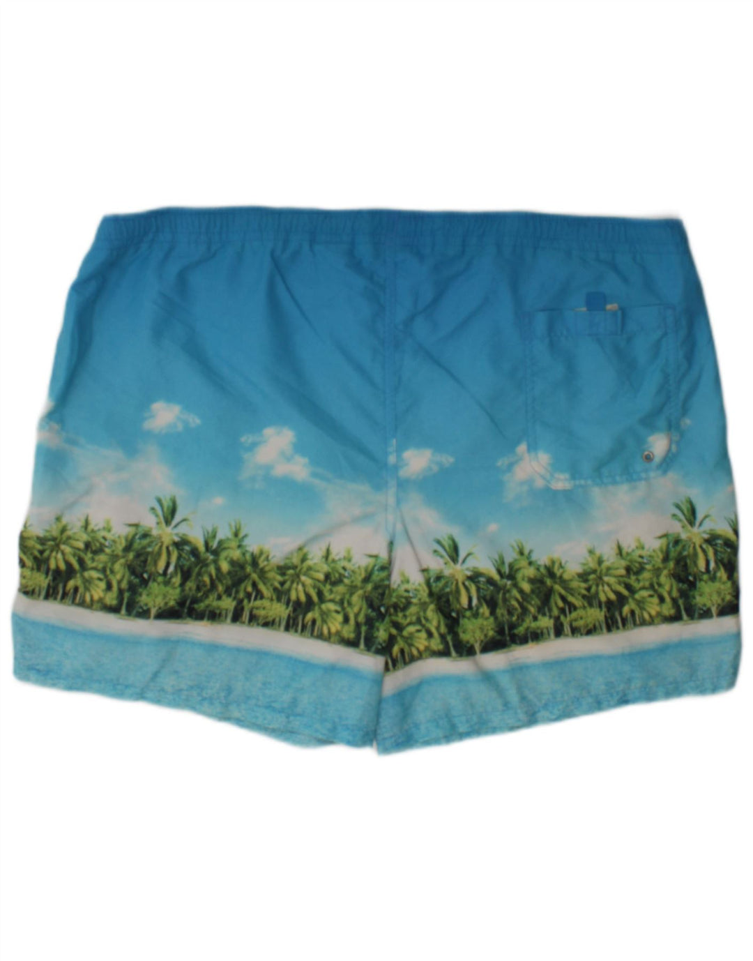 Ανδρικά γραφικά σορτς κολύμβησης Marks & Spencer XL Blue Polyamide Beach