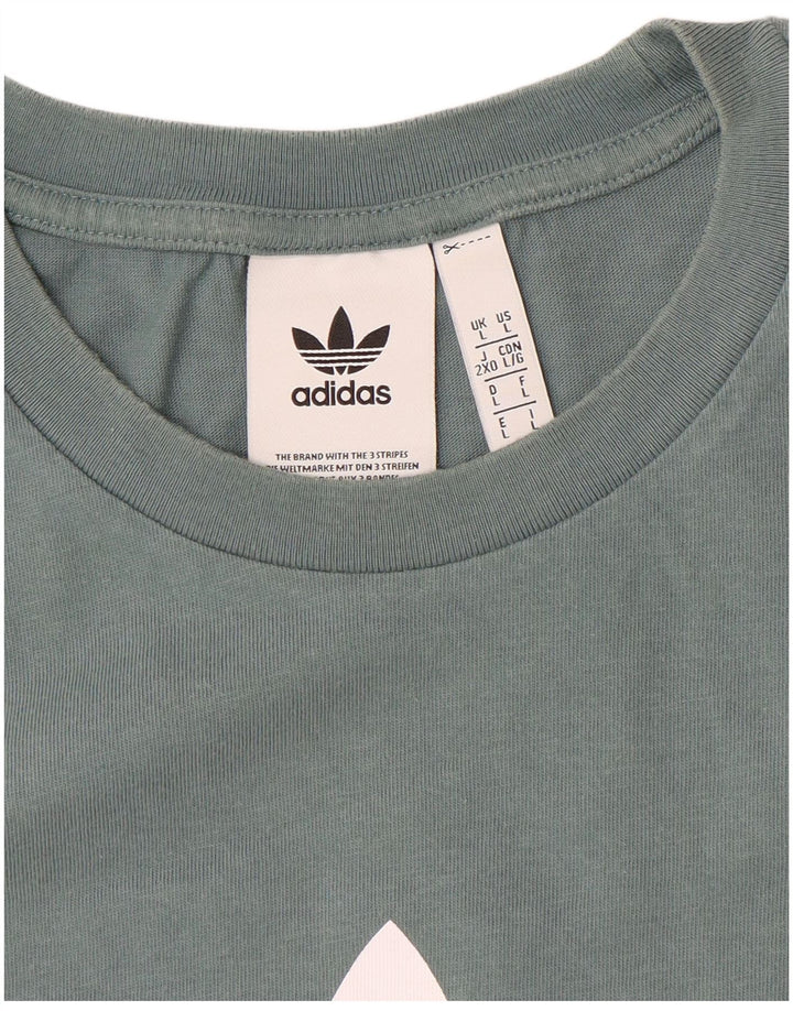 Ανδρικό γραφικό T-Shirt ADIDAS Top Large Blue