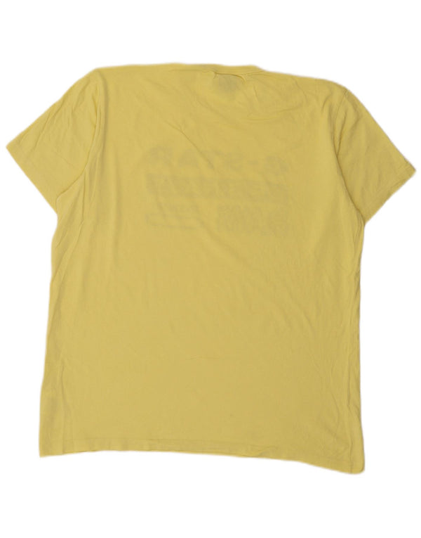 Ανδρικό γραφικό T-Shirt G-Star Top XL Κίτρινο βαμβακερό