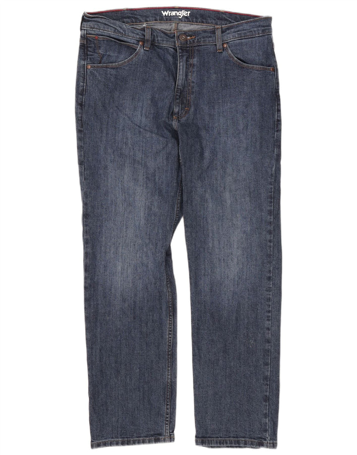 Ανδρικό τζιν κανονικό ίσιο Wrangler W34 L30 Μπλε βαμβακερό