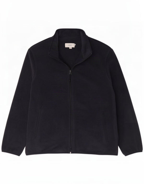 Marks & Spencer Ανδρικό Fleece Jacket UK 42 XL Navy Blue Polyester