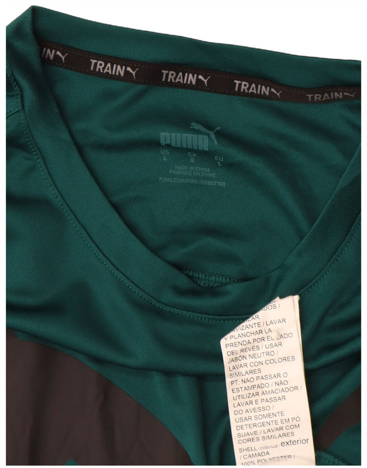 Ανδρικό γραφικό T-Shirt PUMA Top Large Green Polyester