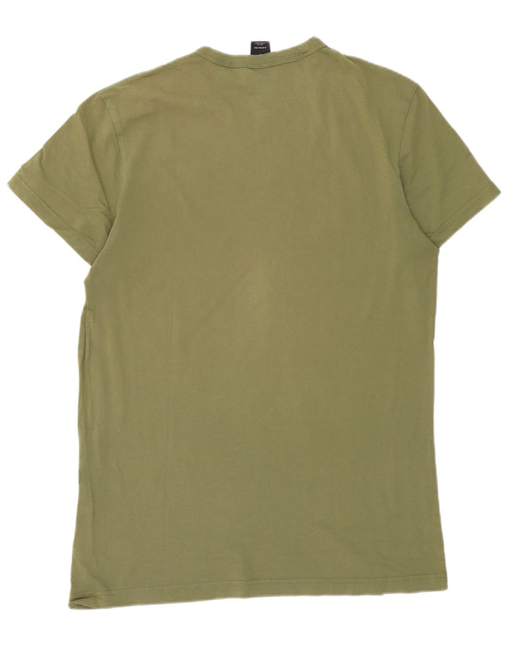 Ανδρικό γραφικό T-Shirt G-Star Top μεγάλο χακί βαμβακερό