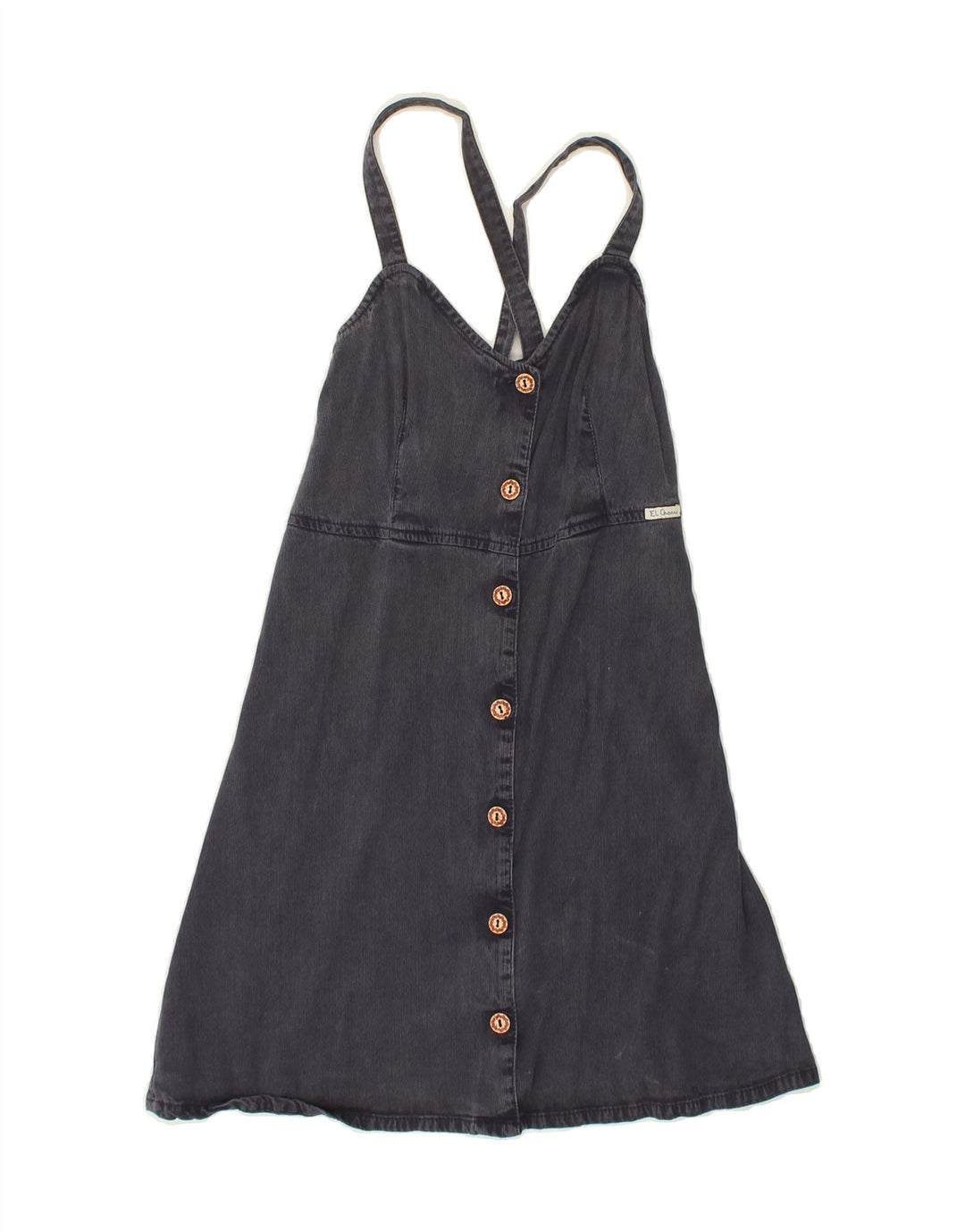 CHARRO Girls Halter Dress 7-8 Years Small Grey Lyocell | Vintage Charro | Thrift | Second-Hand Charro | Used Clothing | Messina Hembry 