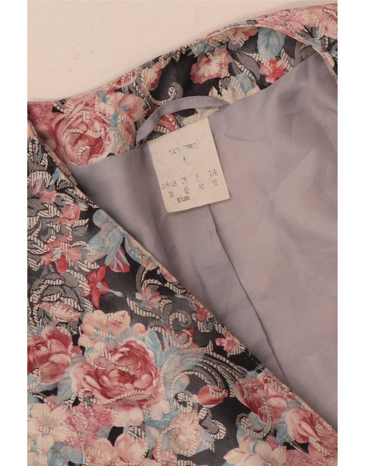 Vintage Γυναικείο Crop Blazer Jacket UK 12 Medium πολύχρωμο Floral