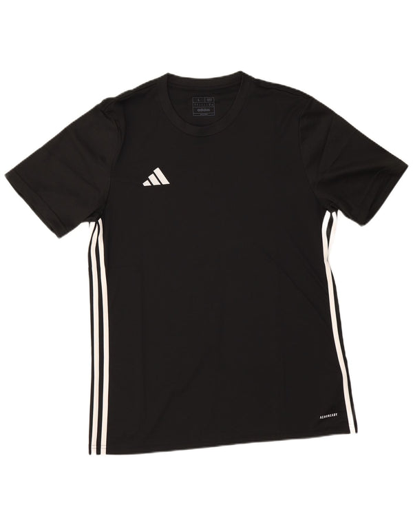 Adidas Ανδρικό T-shirt Aeroready Slim Fit Top Large Μαύρο Πολυεστέρας