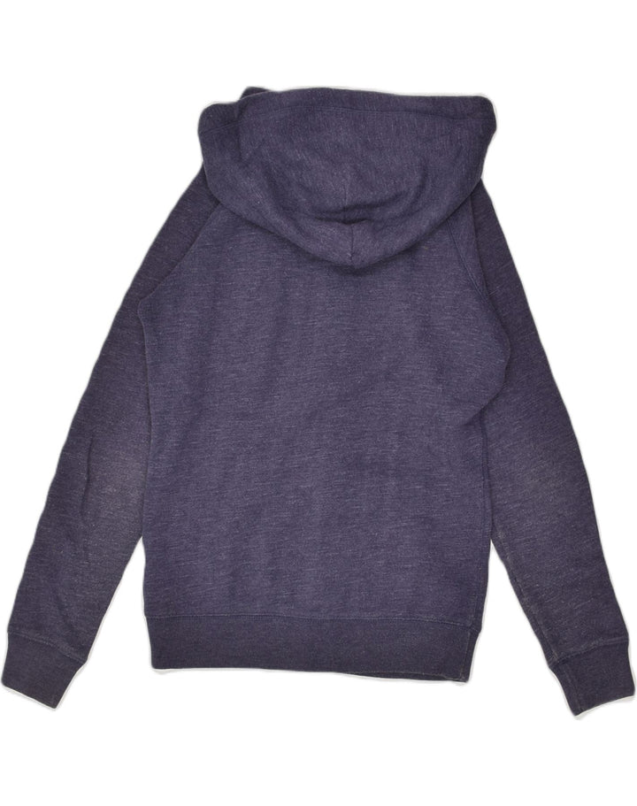 JACK WILLS Womens Zip Hoodie Sweater UK 8 Small  Navy Blue Cotton | Vintage Jack Wills | Thrift | Second-Hand Jack Wills | Used Clothing | Messina Hembry 