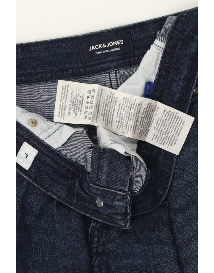Jack & Jones Ανδρικό τζιν σορτς Liam μεγάλο W34 Navy Blue βαμβακερό