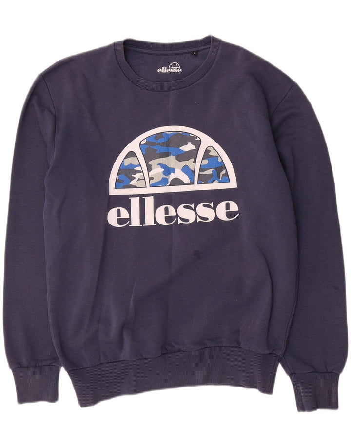 Ανδρικό φούτερ Ellesse Jumper Large Navy Blue από βαμβάκι