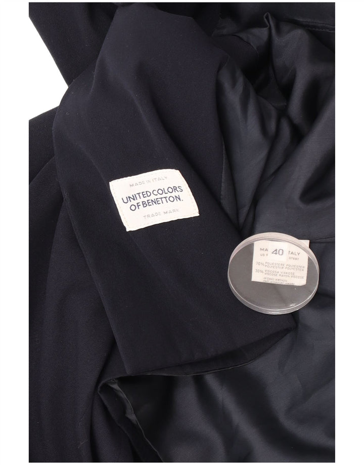 Benetton Γυναικείο Μπλέιζερ Διπλό Μπουφάν IT 40 Small Navy Blue