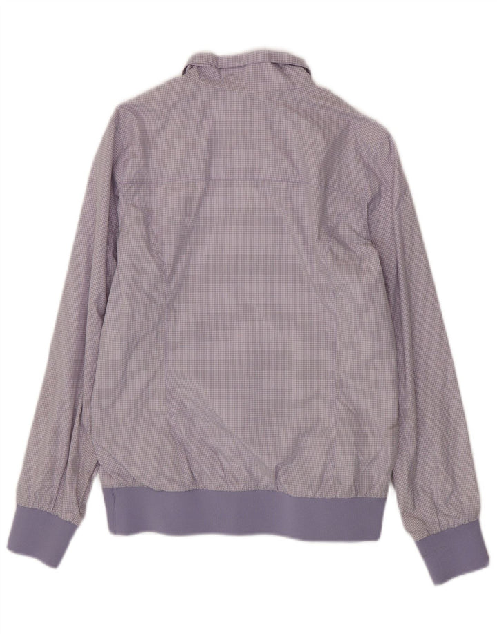 NORTH SAILS Womens Bomber Jacket UK 10 Small Purple Gingham Polyester
