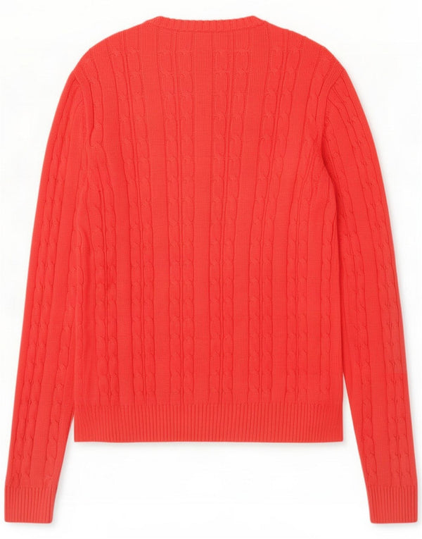 Marks & Spencer Mens Crew Neck Jumper πουλόβερ XL Red Cotton